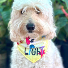 Load image into Gallery viewer, Be a Light Dripping Dog Reversible Dog Bandana