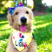 Load image into Gallery viewer, Be a Light Dripping Dog Reversible Dog Bandana
