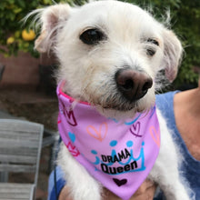 Load image into Gallery viewer, Drama Queen Dripping Dog Reversible Dog Bandana