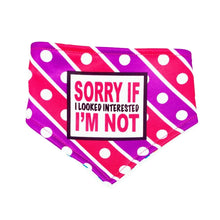 Load image into Gallery viewer, Sorry If I Look Interested I'm Not / I'm Silently Judging You Reversible Dog Bandana