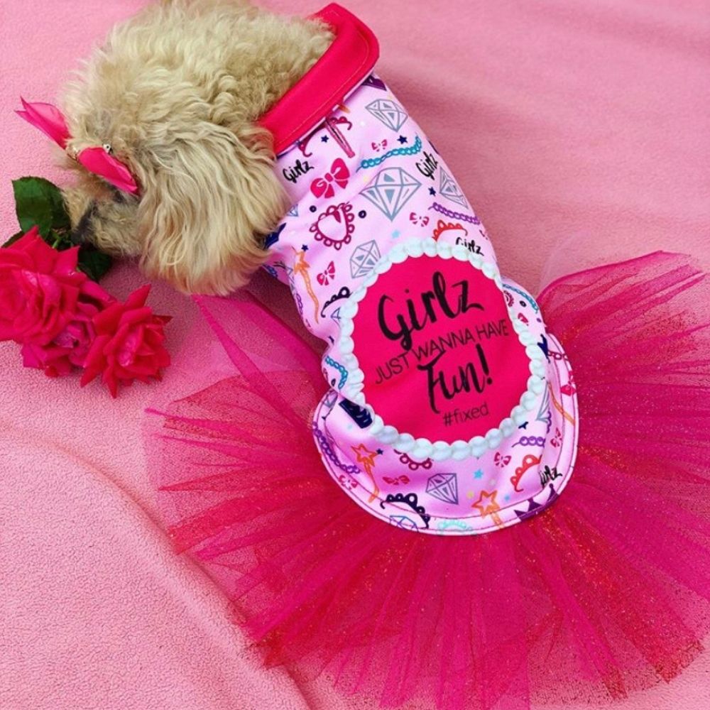 Girlz Just Wanna Have Fun Dog Coat